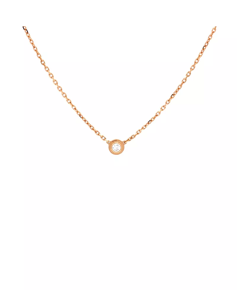 Pre-Owned Cartier Xs Cartier D'Amour Pendant Necklace 18K Rose Gold with Diamond, 16