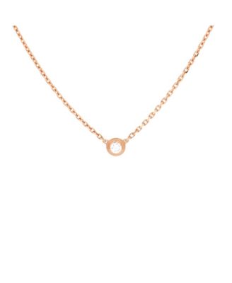 XS Cartier D'Amour Pendant Necklace 18K Rose Gold with Diamond, 16.5"