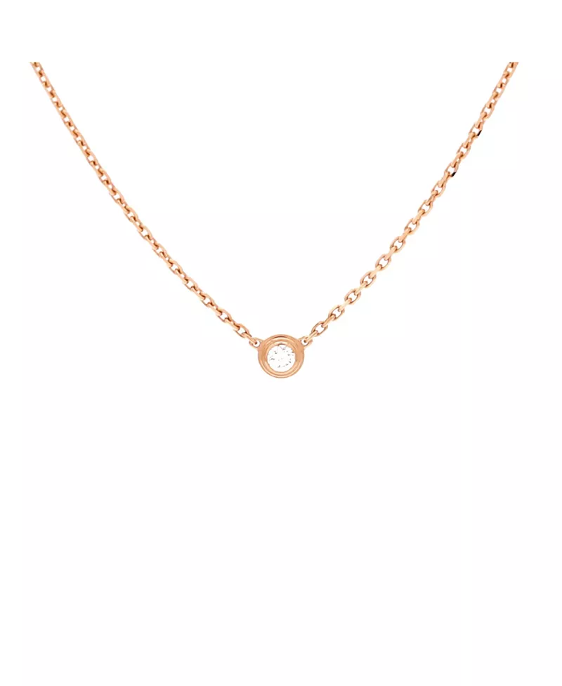 Pre-Owned Cartier Xs Cartier D'Amour Pendant Necklace 18K Rose Gold with Diamond, 16.5