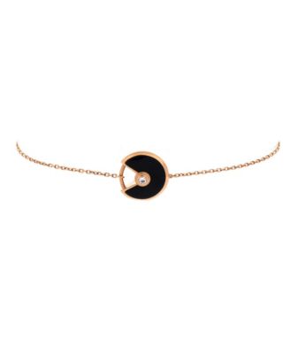 XS Amulette de Cartier Bracelet 18K Rose Gold with Diamond and Onyx