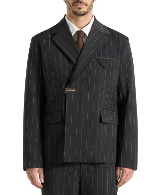 Gaston Double Breasted Pinstripe Suit Jacket