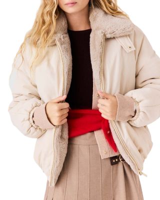 Reversible Faux Fur Puffer Jacket - thumbnail 3