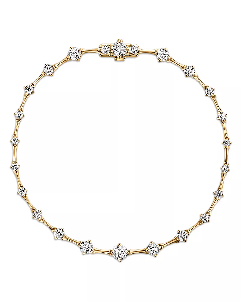 Hearts On Fire 18K Yellow Gold Cascade Diamond Tennis Bracelet, 1.5 tcw
