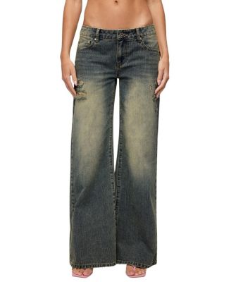Noor Distressed Low Rise Baggy Jeans