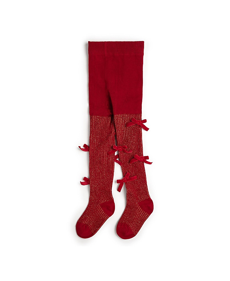 Sweet Wink Girls' Shimmer Velvet Mini Bow Tights - Baby, Little Kid