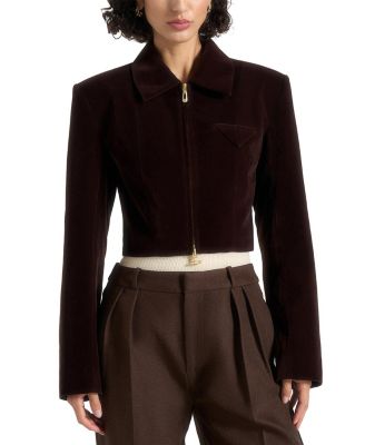 Adina Velvet Cropped Jacket