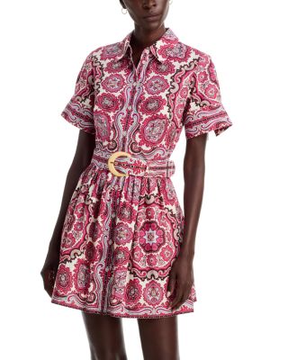 Malena Cotton Belted Shirt Dress