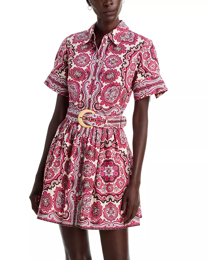 Cara Cara Malena Cotton Belted Shirt Dress