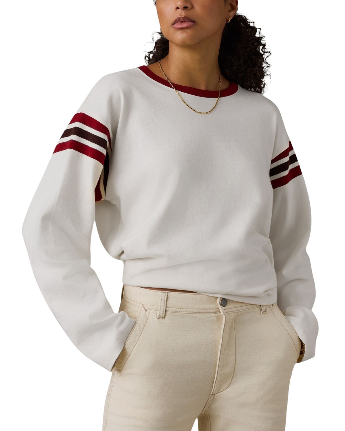 Throwback Cotton Long Sleeve Tee - angle 1