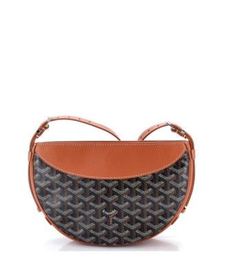 Hirondelle Shoulder Bag Coated Canvas and Leather