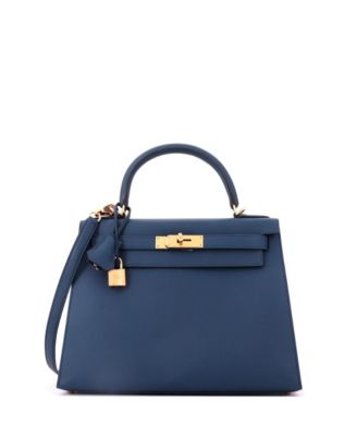 Kelly 28 Epsom Leather Satchel with Gold Tone Hardware