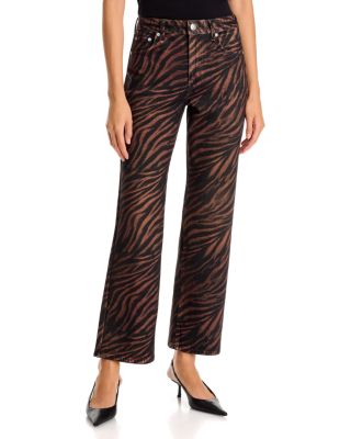 Miramar Printed Ankle Jeans in Zebra