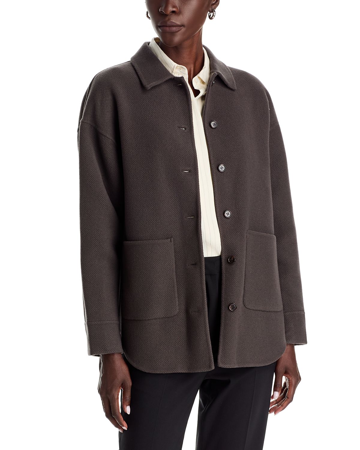 Theory Wool & Cashmere Shirt Jacket