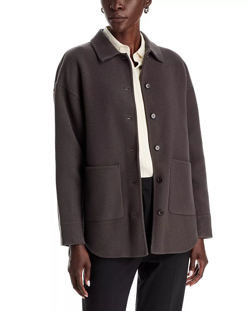 Theory Wool & Cashmere Shirt Jacket