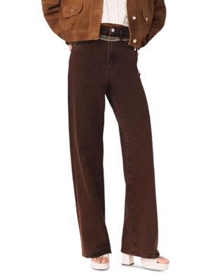 Pantinbrown Mid Rise Bootcut Jeans in Brown