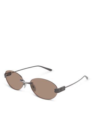 Gossip Oval Rimless Sunglasses, 59mm