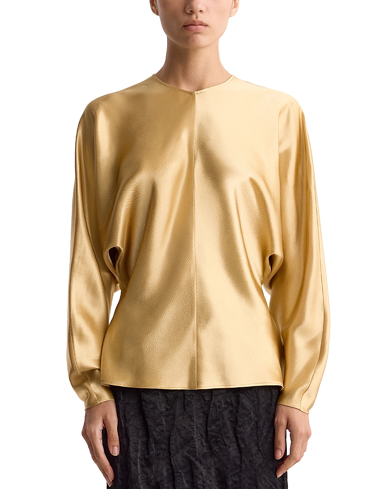Fforme Sylvie Dolman Sleeve Top In Pale Gold