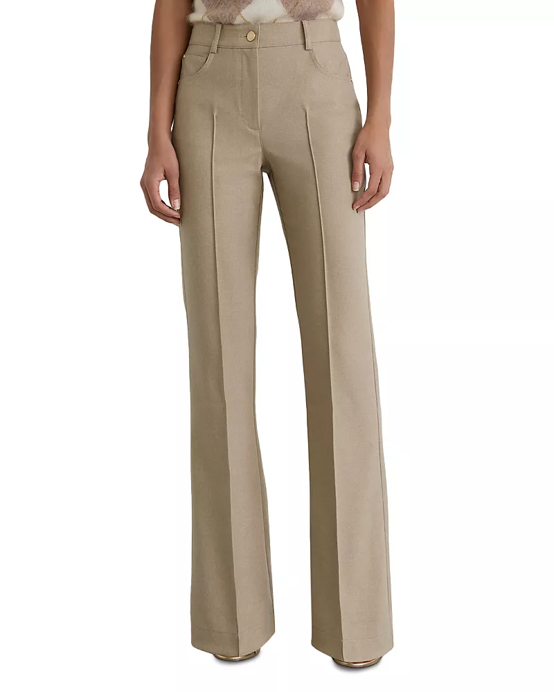 Reiss Sofia Mid Rise Flare Leg Pants