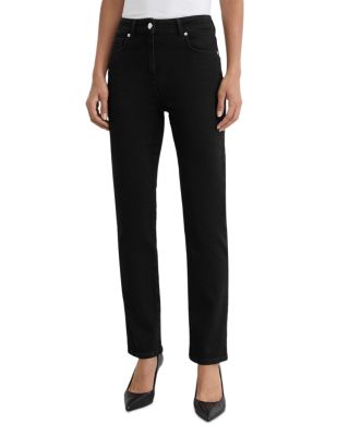 Isabel Mid Rise Slim Leg Jeans in Black