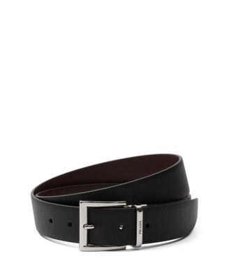  Saffiano Leather Reversible Belt
