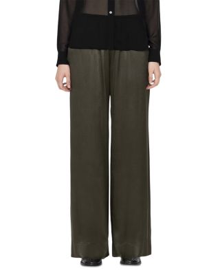 Lycia Satin Crepe Wide Leg Pants