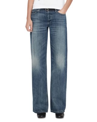 Nico Cotton Low Rise Wide Leg Jeans in Vintage Indigo