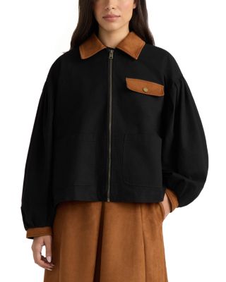 Bubble Sleeve Zip Front Jacket
