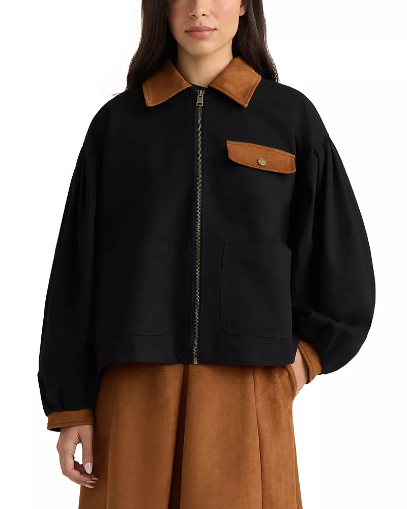 Hunter Bubble Sleeve Zip Front Jacket