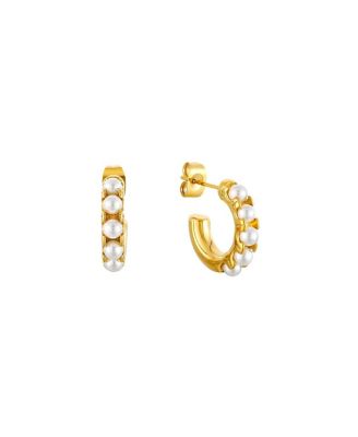  Mini Pearl Huggies Earrings