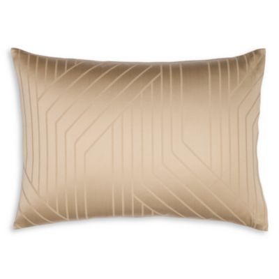 Ennio Beige Long Staple Cotton Knife Edge Boudoir Sham