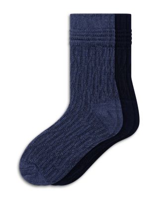 Bubble Cable Knit Crew Socks, Set of 2