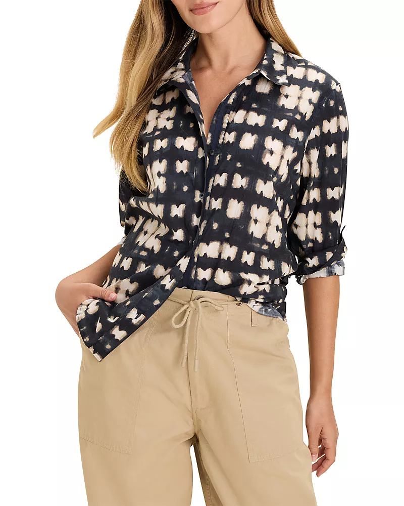 Nic+Zoe Shibori Cotton Shirt