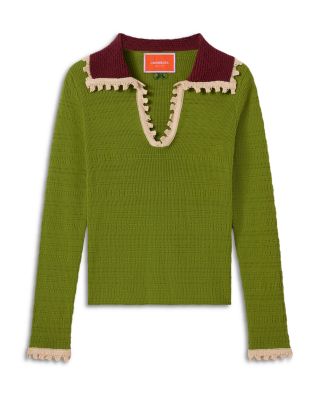 Picket Cotton & Cashmere Polo Sweater 