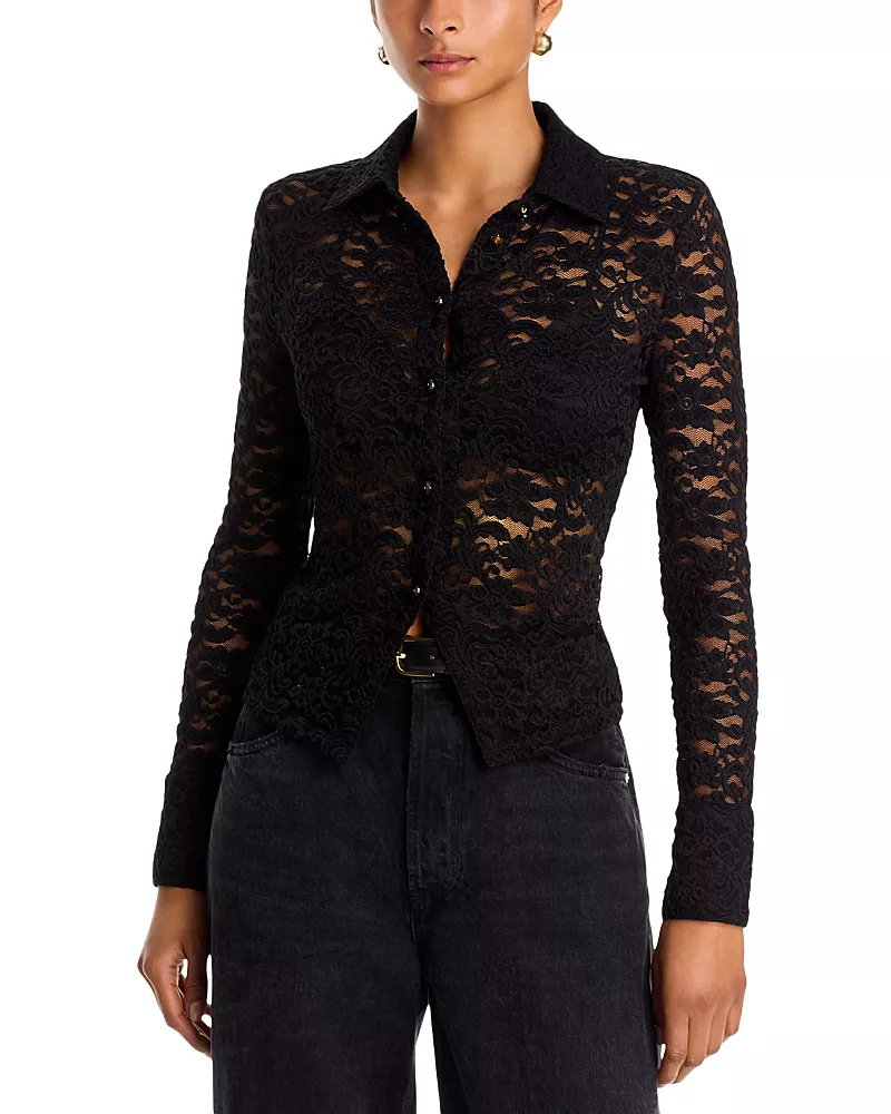 Veronica Beard Wittaker Lace Shirt