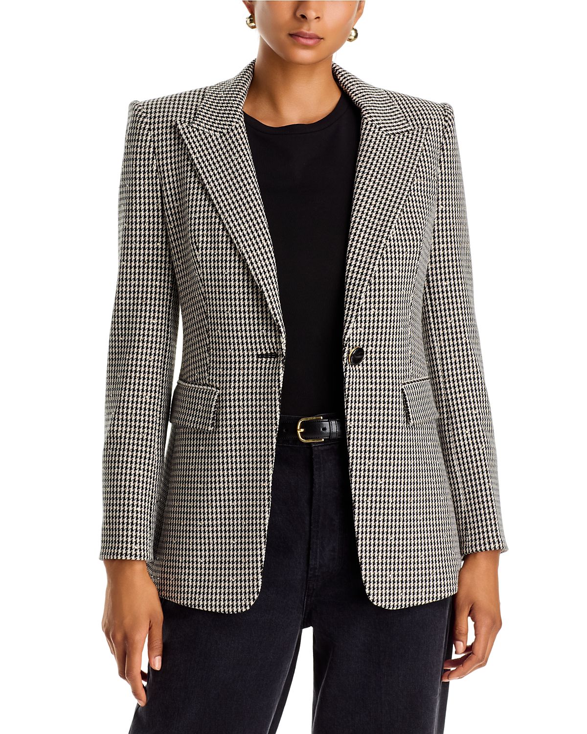 Veronica Beard Livvy Houndstooth Dickey Jacket