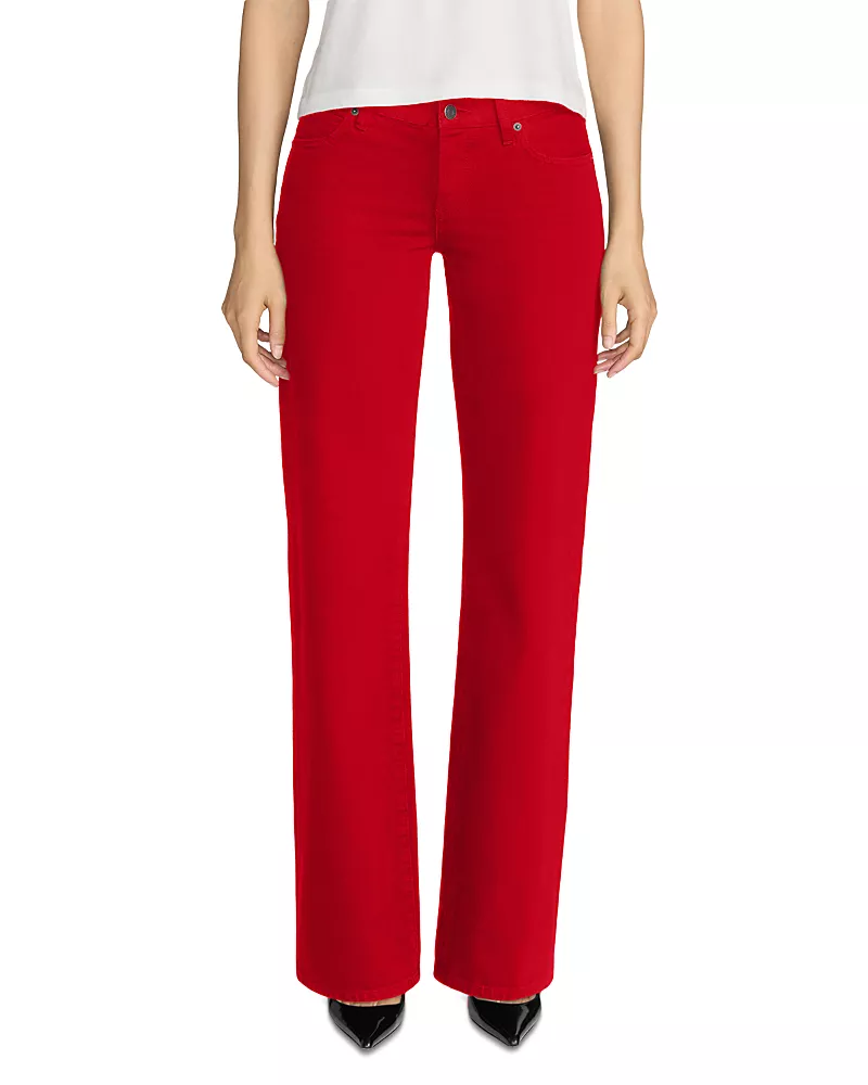 Frame The Corduroy Low Rise Jeans in Lipstick