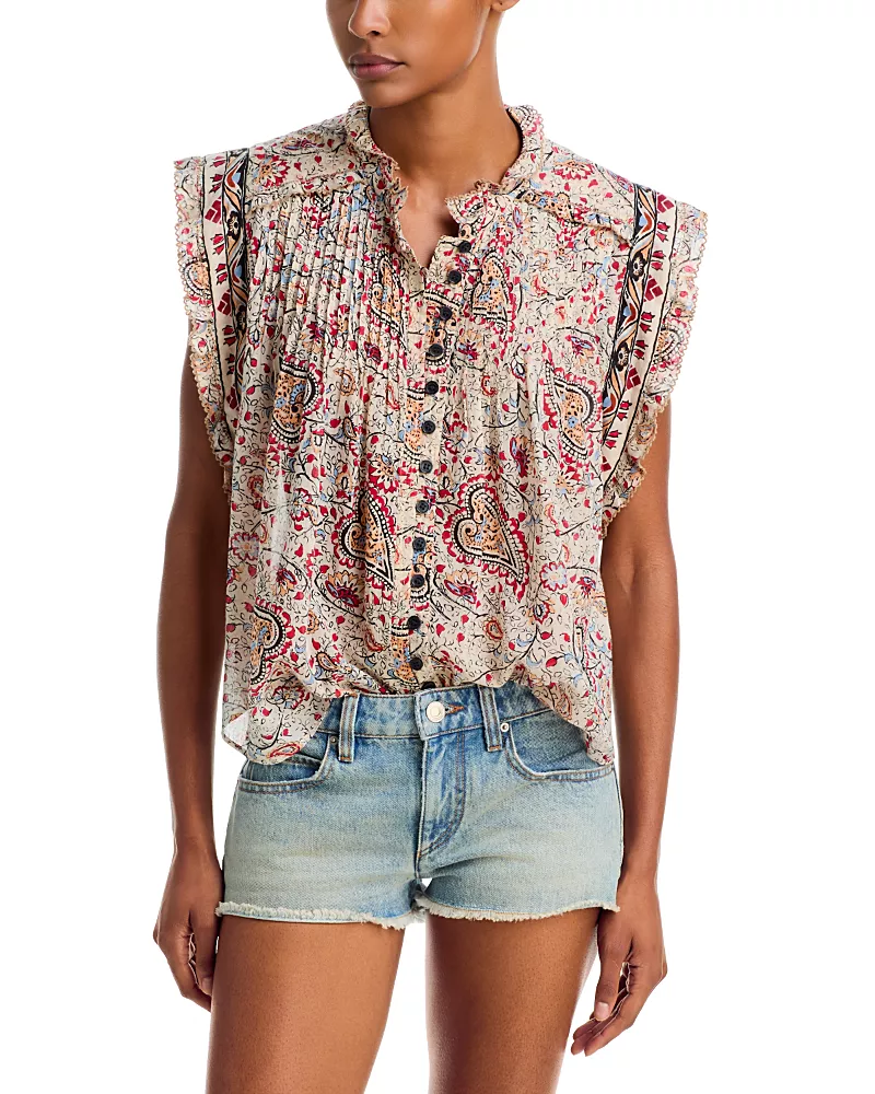Isabel Marant Etoile Derrron Cotton Sleeveless Top