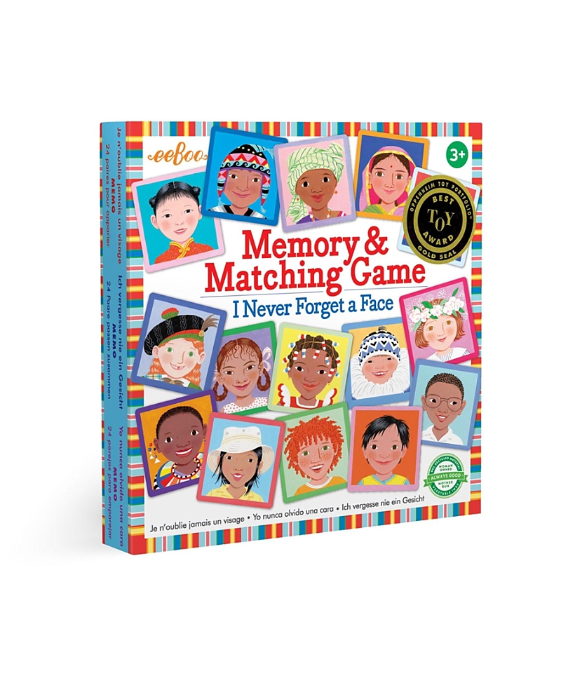 eeBoo Memory & Matching Game I Never Forget a Face, Ages 3+