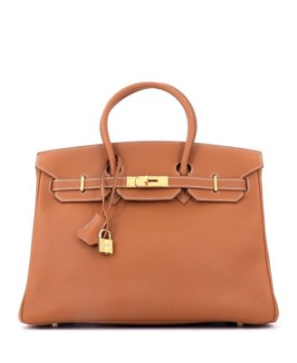 Birkin 35 Togo Leather Gold Tone Hardware Satchel
