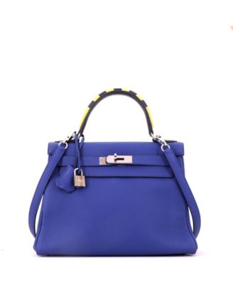Kelly 28 Togo Leather Palladium Hardware Shoulder Bag