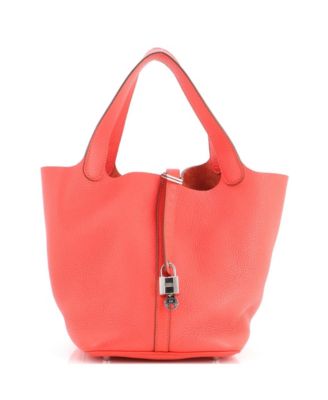 Picotin Lock Mini Clemence Leather Bag