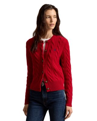 Cable Knit Wool Cashmere Cardigan