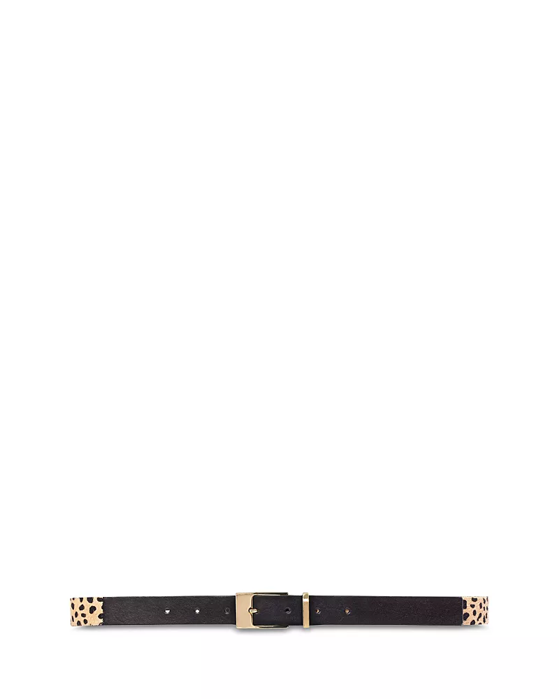 Black Suede Studio Women's Legend Reversible Calf Hair Belt