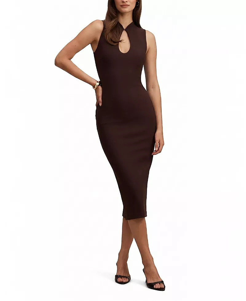 Ever New Women's Frankie High Neck Keyhole Bodycon Dress
