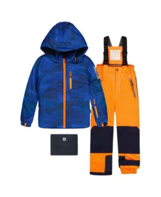 Boys' Play Hooded Jacket & Reinforced Pants Two Piece Snowsuit - Little Kid