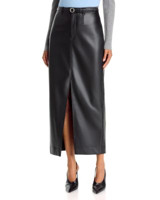 Meg Faux Leather Midi Skirt