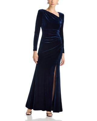 Asymmetric Velvet Gown