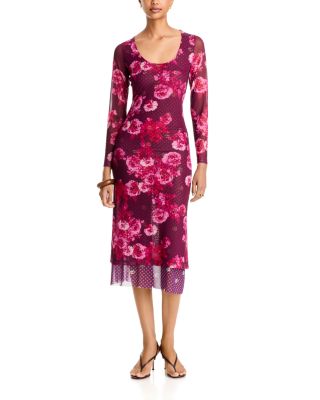 Aurorya Mesh Midi Dress