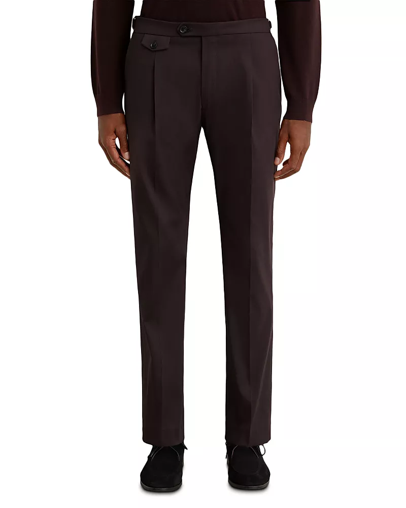 Reiss Float Side Adjuster Slim Pleated Trousers