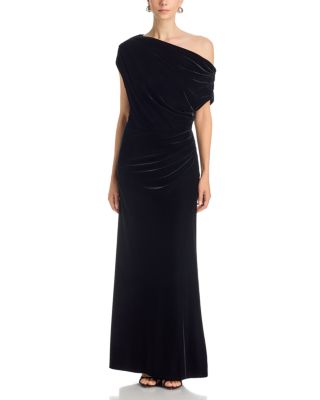 Velvet Off the Shoulder Maxi Dress - Exclusive